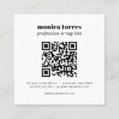 Bogundy Spring Flowers Oranje Paars Professional Vierkante Visitekaartje (Achterkant)