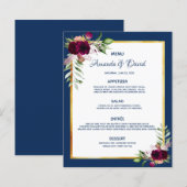 Bogundy van de bruinblauw van de marine (Voorkant / Achterkant)