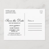 Bogundy Waterverf Floral Love Save the Date Aankondigingskaart (Achterkant)