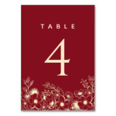 Bogundy Weddeningnummer Kaart (Voorkant)