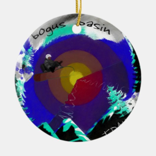 Bogus Basin Idaho Keramisch Ornament (Voorkant)