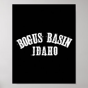Bogus Basin Idaho Ski Snowboarding Skier Bo Poster