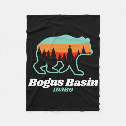 Bogus Basin Idaho Skiën Snowboarding Beer Fleece Deken (Voorkant)