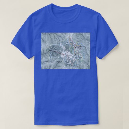 Bogus Basin Resort Trail Map T-shirt (Design voorkant)