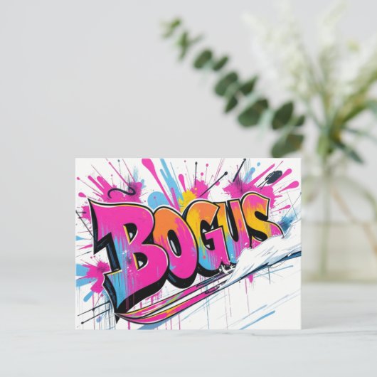 Bogus Basin Ski Resort Idaho graffiti Briefkaart (Staand voorkant)