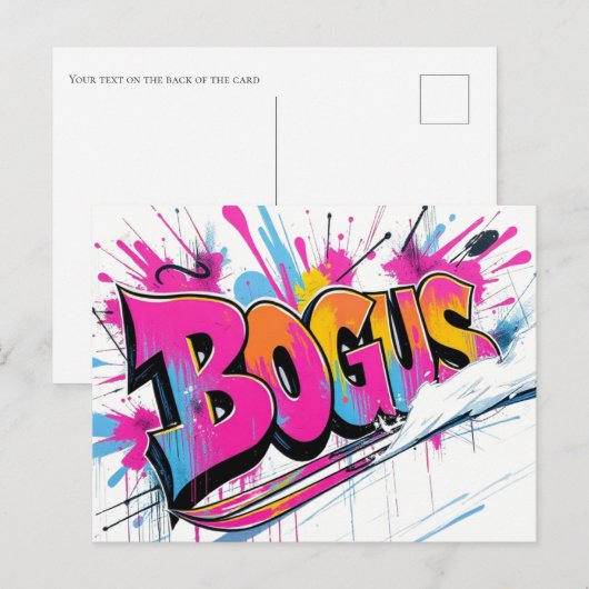 Bogus Basin Ski Resort Idaho graffiti Briefkaart (Voorkant / Achterkant)