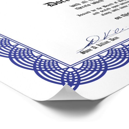 Bogus Doctorate Certificate - Applied Bogosity Poster (Hoek)