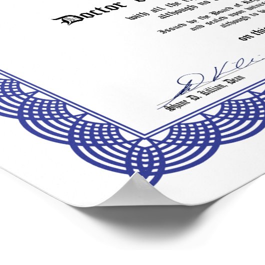 Bogus Doctorate Certificate - Applied Bogosity Poster (Hoek)