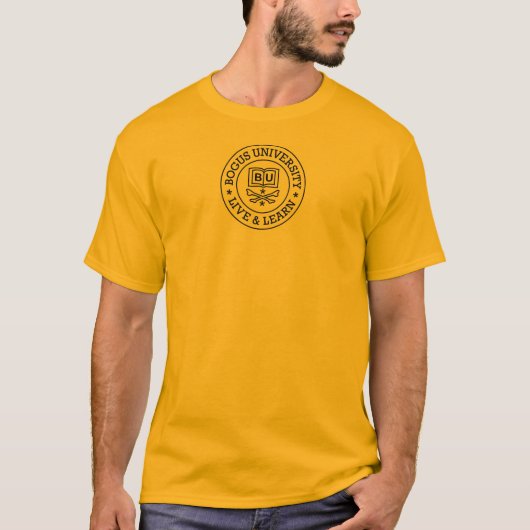 Bogus University Round Seal Logo T-shirt (Voorkant)