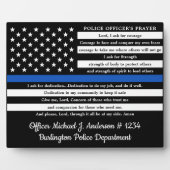 Bogydroes van de politieagent met dun blauwe lijn fotoplaat (Voorkant)