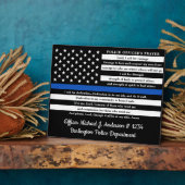 Bogydroes van de politieagent met dun blauwe lijn fotoplaat (Zijkant)