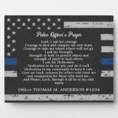 Bogydroes van de politieagent met een blauwe lijn fotoplaat (Voorkant)