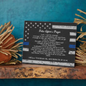 Bogydroes van de politieagent met een blauwe lijn fotoplaat (Zijkant)