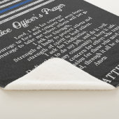 Bogydroes van de politieagent met een blauwe lijn sherpa deken (3/4)