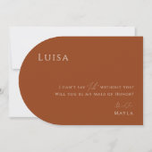 Boh Desert Rust Photo Maid of Honor Arch Kaart (Achterkant)