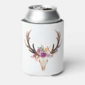 bohaan, bull skull, antler, boho floral blikjeskoeler (Blikje Achterkant)