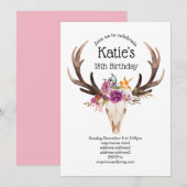 bohaan, bull skull, antler, jarig kaart (Voorkant / Achterkant)