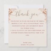 Bohaan met Elegant Script Vrijgezellenfeest Bedankkaart (Voorkant)