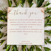 Bohaan met Elegant Script Vrijgezellenfeest Bedankkaart