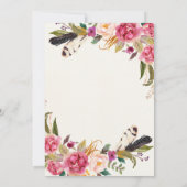 Bohaanveer Floral BAPTISM Uitnodiging (Achterkant)