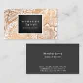 Bohans Roos Gold Hand Drawn Doodle Visitekaartje (Voorkant / Achterkant)