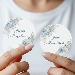 Boheem Bloem Baby Shower Ronde Sticker