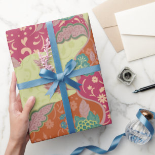 Boheem Boeiend Patchwork Patroon Cadeaupapier
