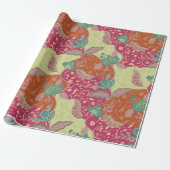 Boheem Boeiend Patchwork Patroon Cadeaupapier (Uitgerold)
