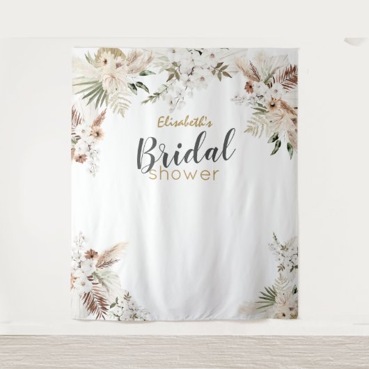 Boheem bruiloftsfeest achtergrond banner wandkleed (Voorkant)