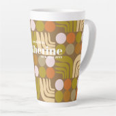 Boheem Bruin Groen Oranje Latte Mok (Rechterhoek)