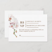 Boheem kaart RSVP trouwfeest (Voorkant / Achterkant)