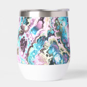 Boheem Kleurrijk Pastel Fractale Marmer Abstract (Links)