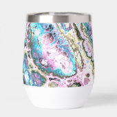 Boheem Kleurrijk Pastel Fractale Marmer Abstract (Achterkant)