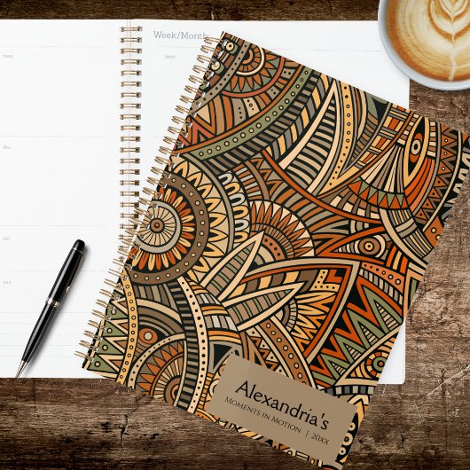 Boheem ontwerp met geometrische elementen planner