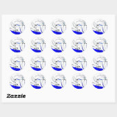 Boheem ontwerp op een sticker. ronde sticker (Vel)