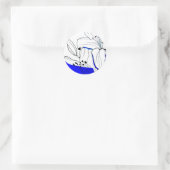Boheem ontwerp op een sticker. ronde sticker (Tas)