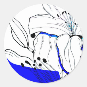 Boheem ontwerp op een sticker. ronde sticker