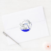 Boheem ontwerp op een sticker. ronde sticker (Envelop)