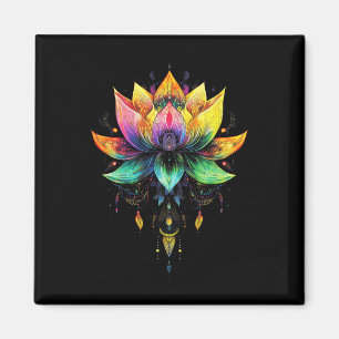 Boheem Regenboog Lotus Bloem Yoga Mandala Chakra Magneet