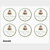 Boheem Waterverf Kerst Lantaarn Sticker (Vel)