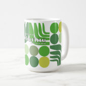Boheem Wit Groen Koffiemok (Voorkant rechts)