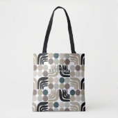 Boheem Wit Zwart Grijs Tote Bag (Voorkant)