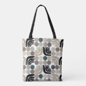 Boheem Wit Zwart Grijs Tote Bag (Achterkant)