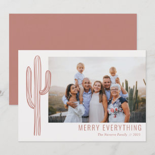 Boheem Woestijn Cactus Familie Foto Vakantiekaart Feestdagenkaart