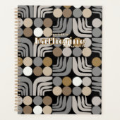 Boheem zwart grijs planner (Voorkant)