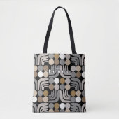 Boheem zwart grijs tote bag (Voorkant)