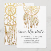 Boheemian Dreamcatcher Nepgoud Folie Save The Date (Voorkant / Achterkant)