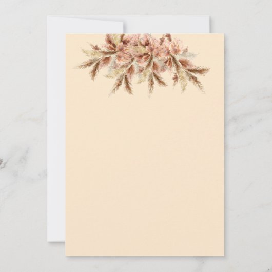 Boheemien Bruids/Baby Bedankt Kaart (Achterkant)