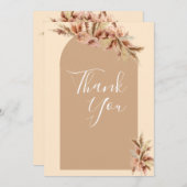 Boheemien Bruids/Baby Bedankt Kaart (Voorkant / Achterkant)