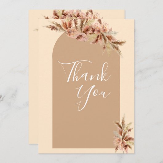 Boheemien Bruids/Baby Bedankt Kaart (Voorkant / Achterkant)